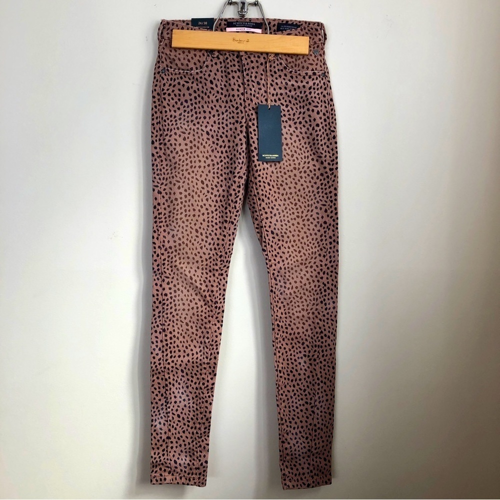 Scotch & Soda skinny leopard print jeans NWT